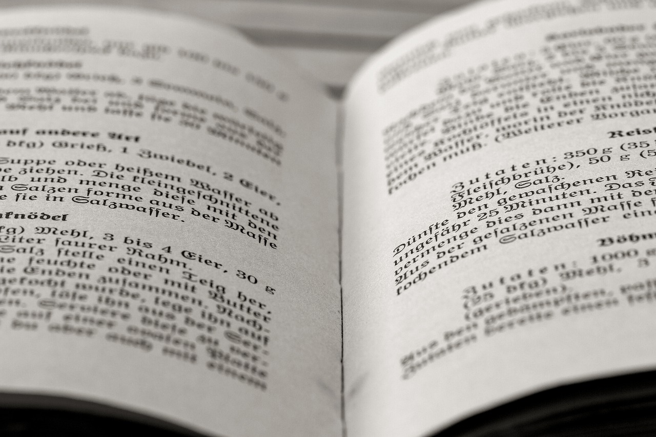 Book Old Cookbook Paper Book Page 